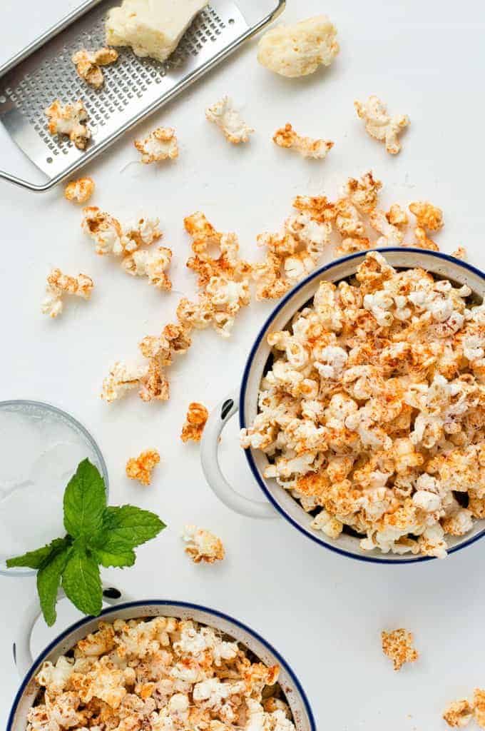 Spicy Parmesan Party Popcorn