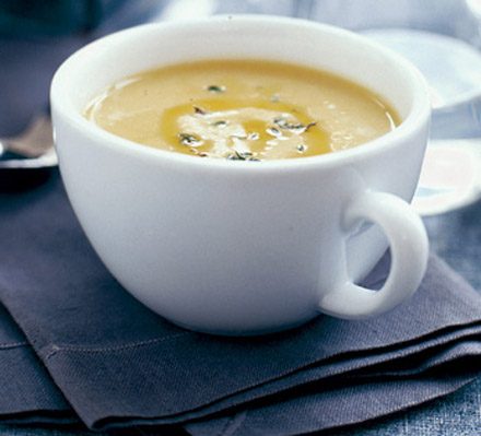 Judy's white bean soup with chilli oil