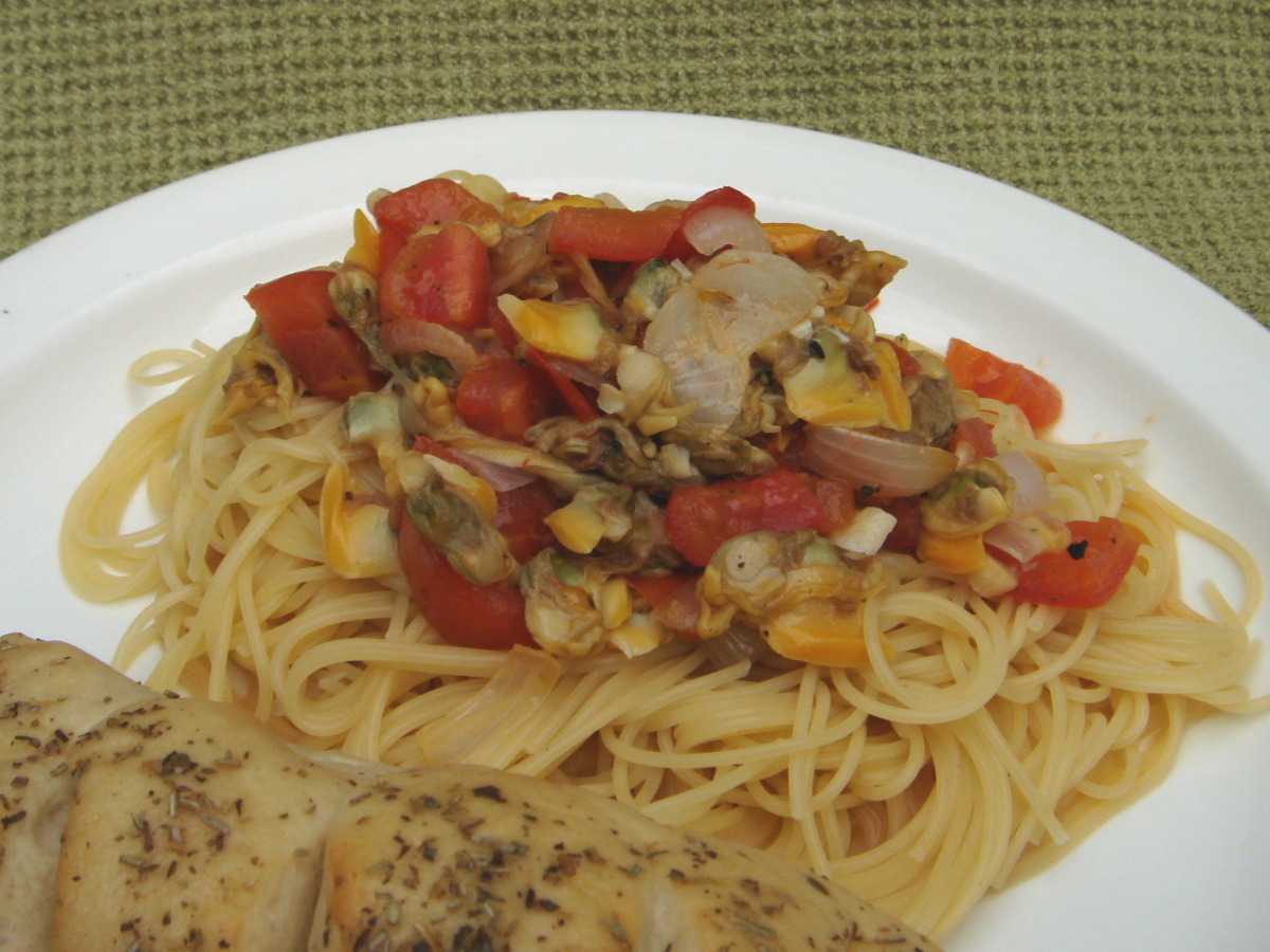 Clams With Angel Hair Pasta