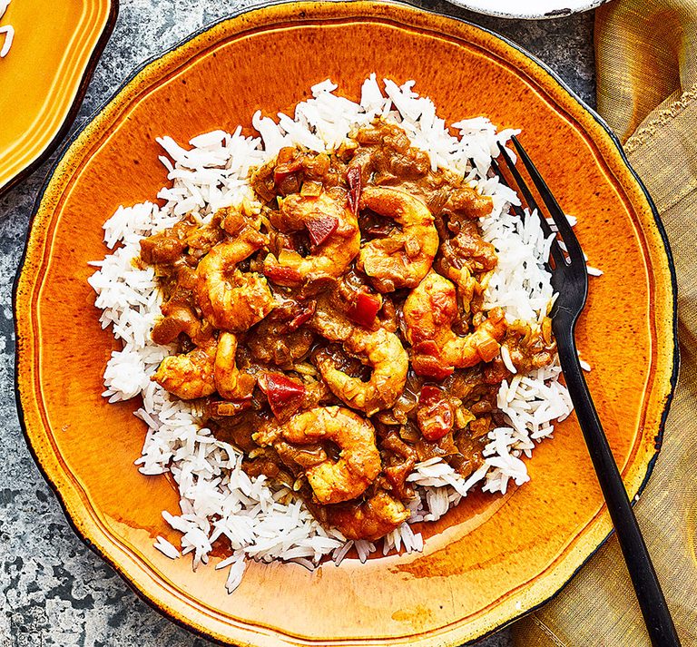 Curry prawns
