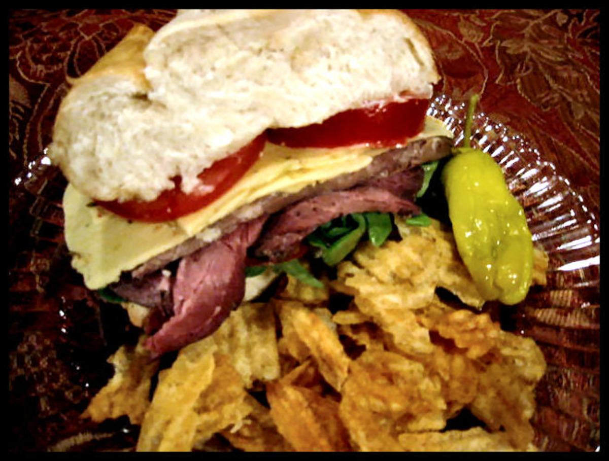 Picnic Roast Beef and Pepper-Jack Sandwich