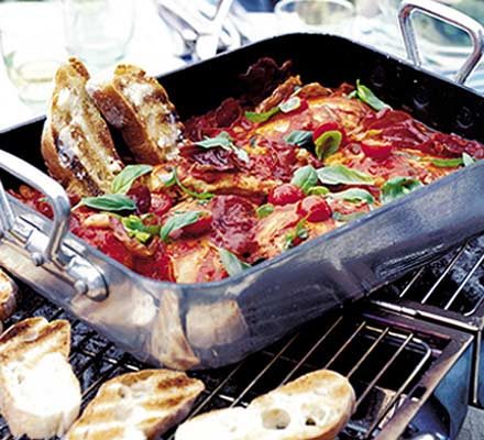 One-pan prosciutto chicken with tomatoes