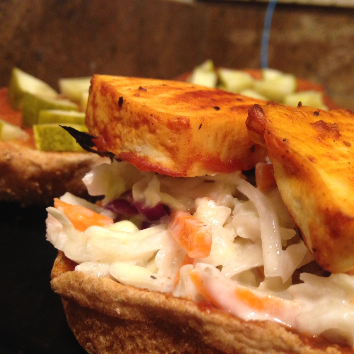 Spicy Barbecued Tofu Burgers