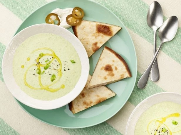 10-Minute Green Gazpacho and Smoky Quesadilla