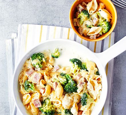 Cheesy Ham and Broccoli Pasta