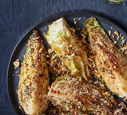 Roasted Hispi Cabbage with Garlic Chilli Crumb