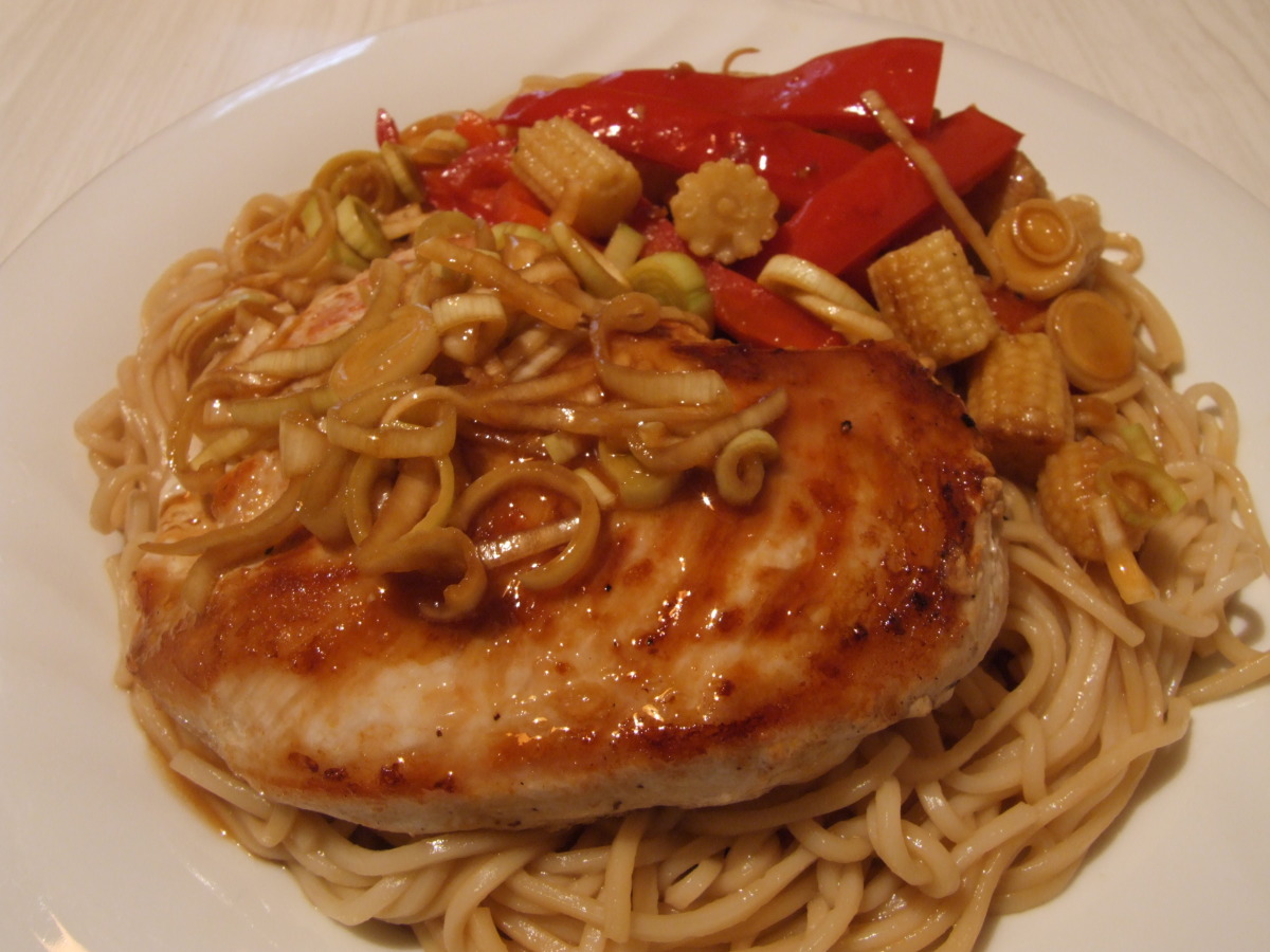 Fried Chicken With Leek Sauce