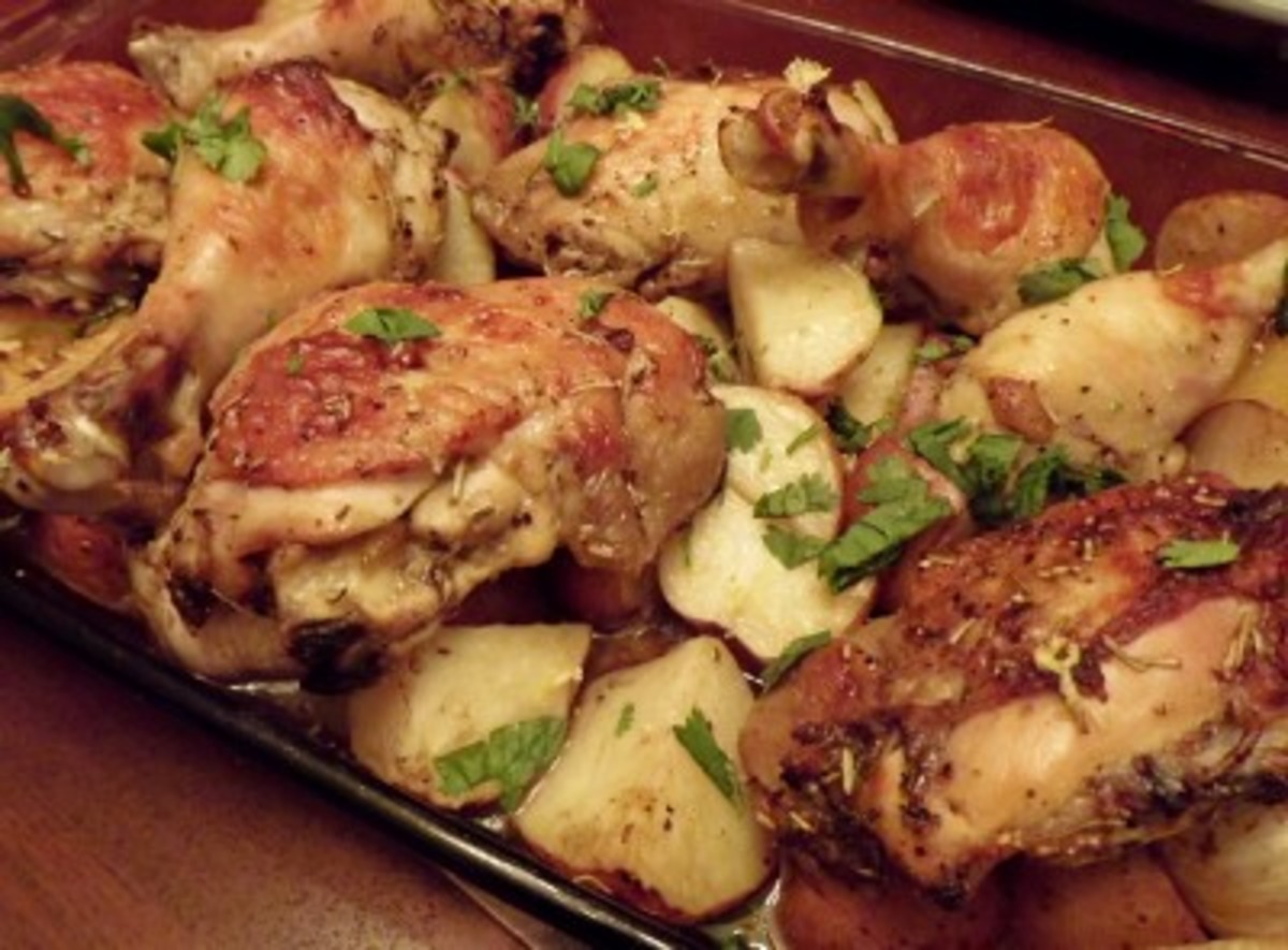 Roasted Chicken With Herbed Potatoes