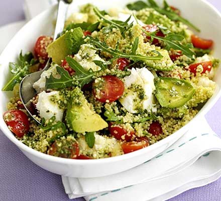 Tricolore couscous salad