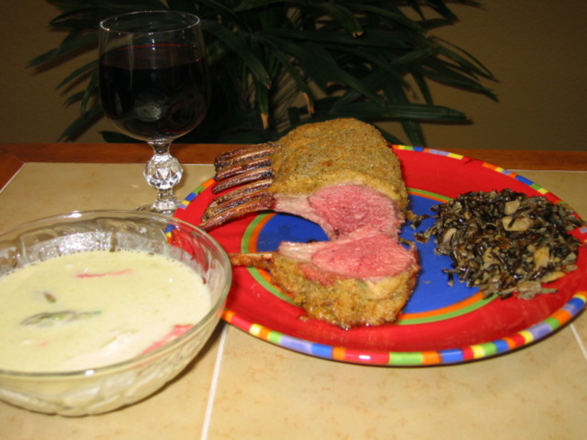 Rack of Spring Lamb with Roasted Garlic