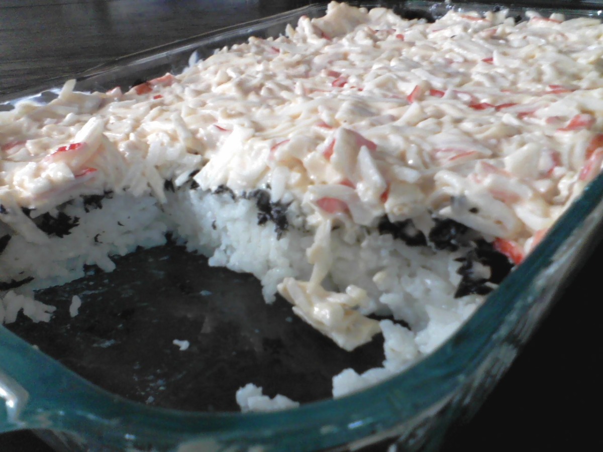 Spicy Crab Sushi Casserole