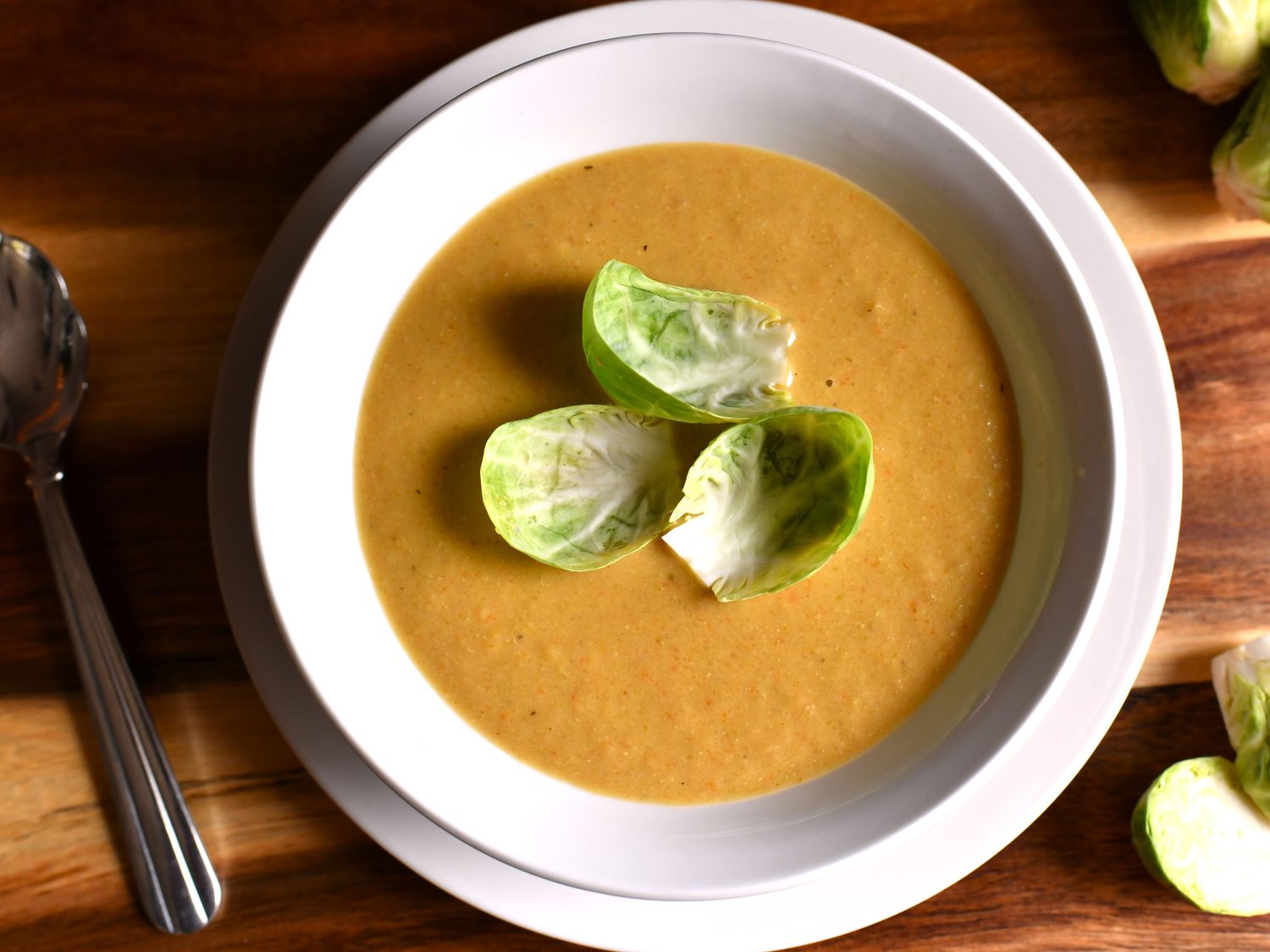 Cheesy Roasted Brussels Sprouts Soup