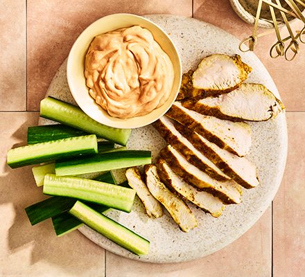 Spicy Chicken with Satay Dip