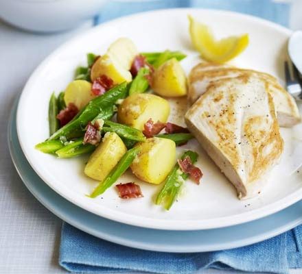 Chicken with Crispy Parma Ham