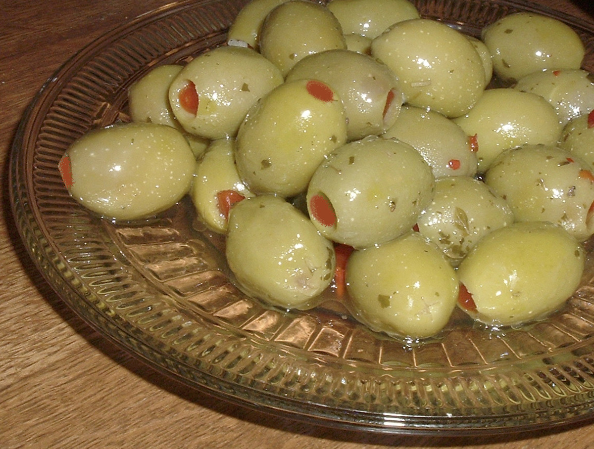 2 Day Herb Marinated Pimiento Stuffed Olives