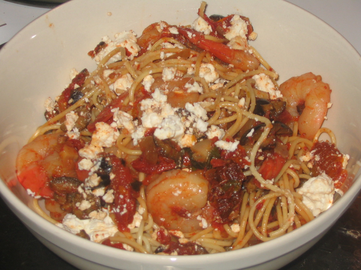 Pasta with Spicy Shrimp and Sun-dried Tomatoes