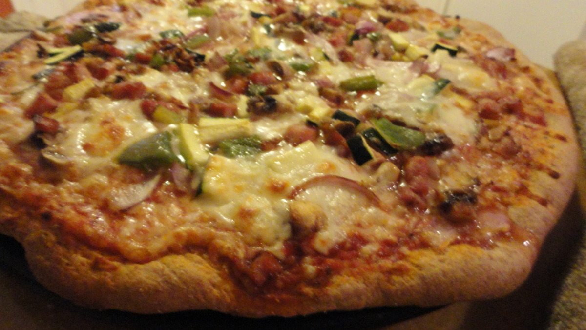 100% Whole Wheat Pizza Homemade