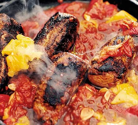 Cajun pork fillet & beer sauce