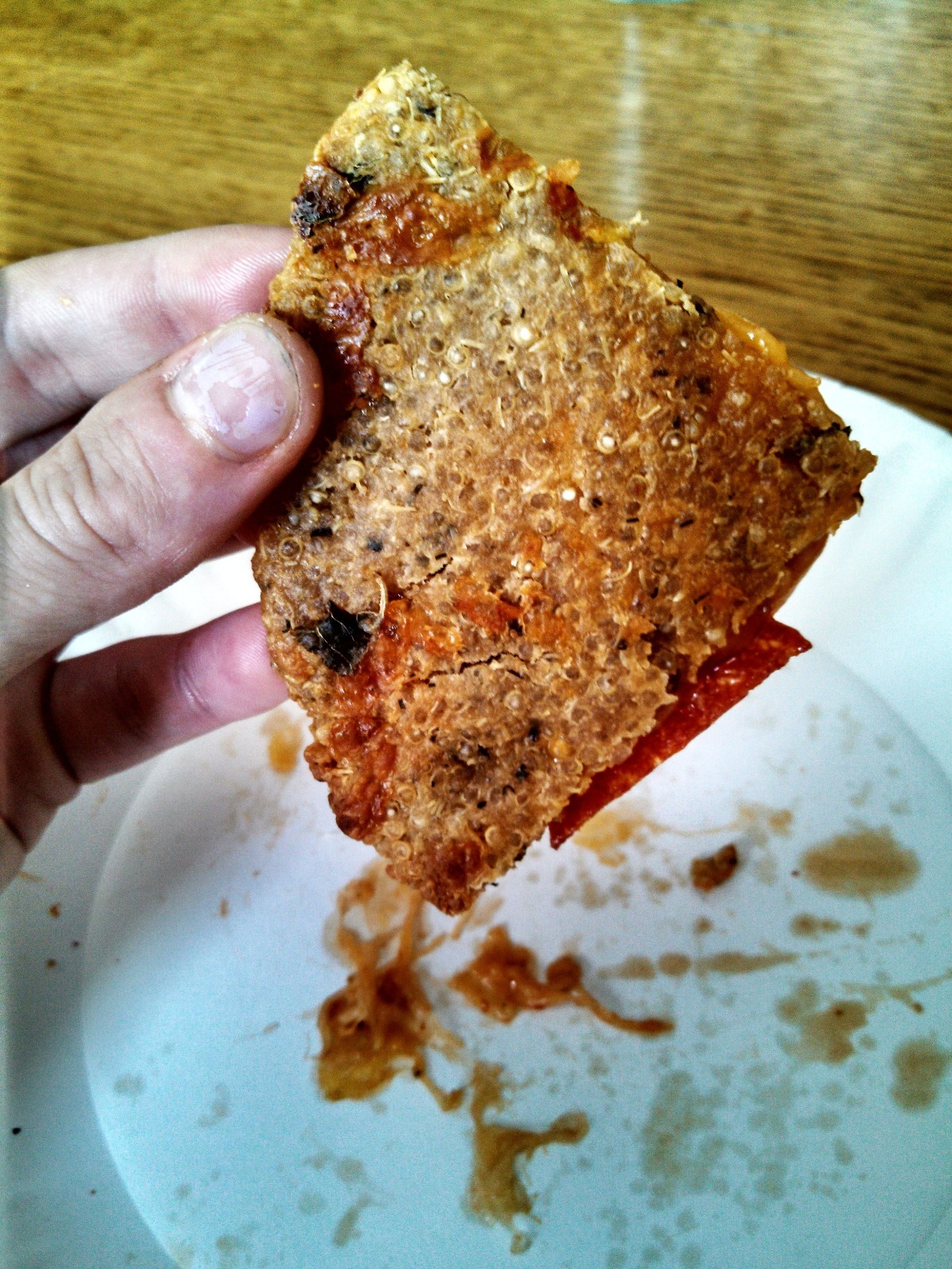 3 Ingredient Individual Quinoa Pizza Crust (No Soaking)