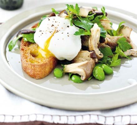 Summery mushroom & truffled herb salad