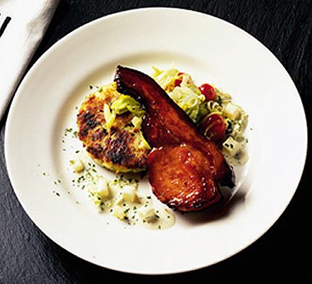 Loin of bacon with colcannon butter sauce