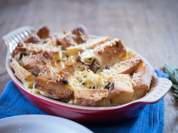 Savoury Bread and Butter Pudding
