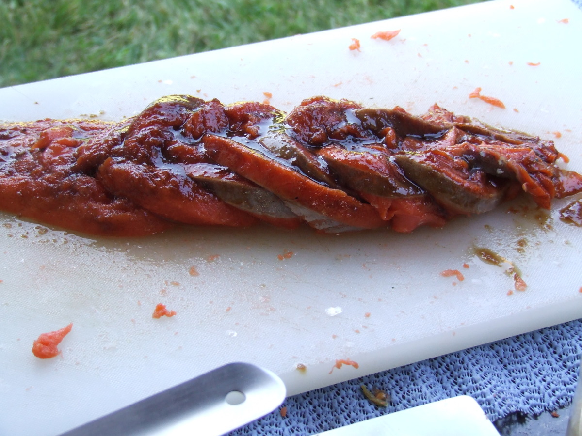 Cedar Plank Braided Salmon With Apple Butter Sauce