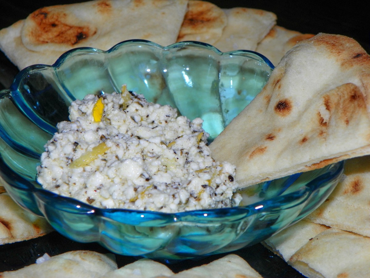 Feta Whipped With Basil, Lemon, and Pepper