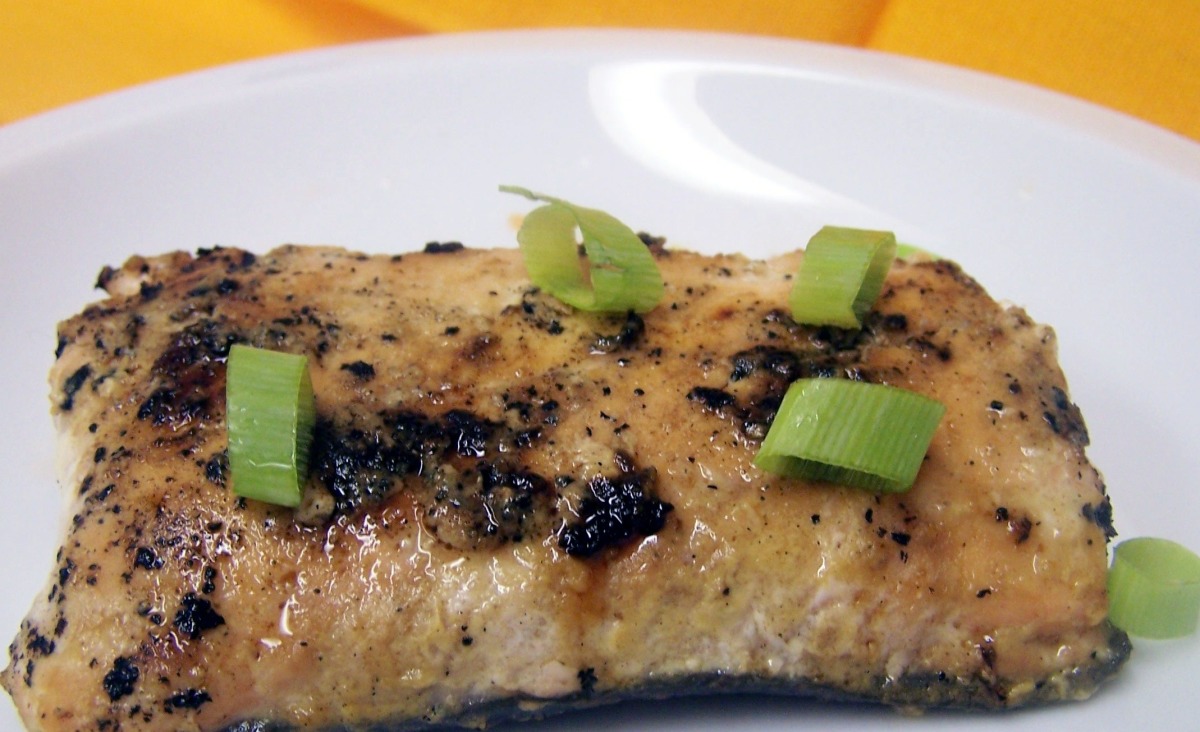 Honey Mustard Grilled Salmon or Tuna Steaks