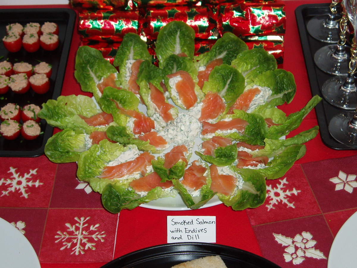 smoked salmon and endive