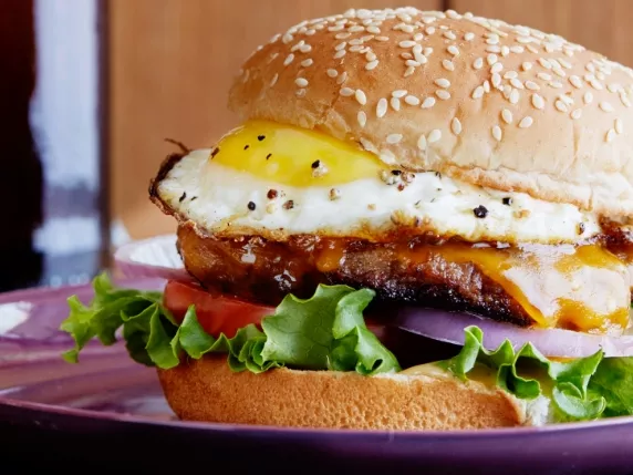 Hangover Breakfast Sausage and Egg Burger