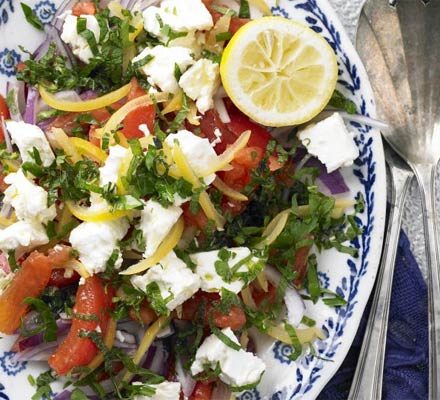 Preserved lemon & tomato salad with feta