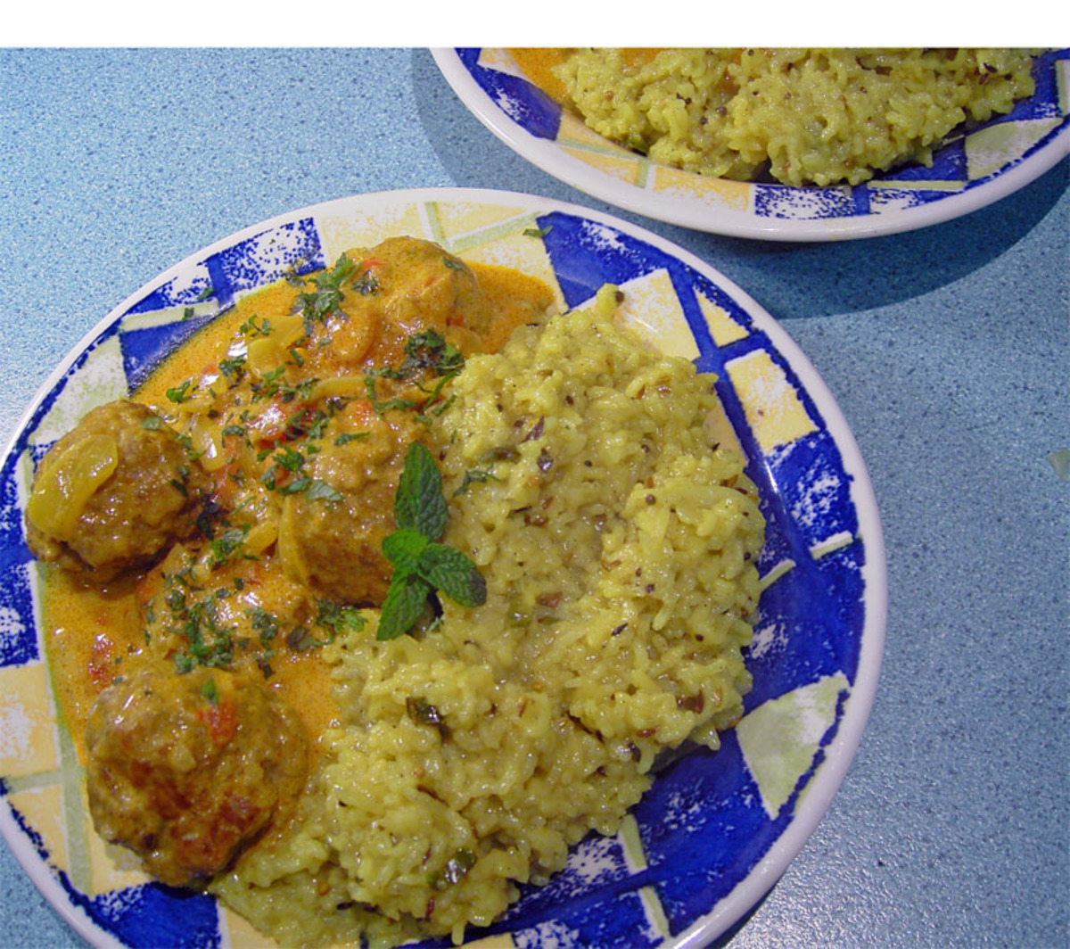 Dad's Half-way Sindhi & Half-way Yellow Rice Pulao
