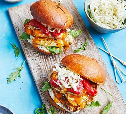 Chicken and Halloumi Burgers