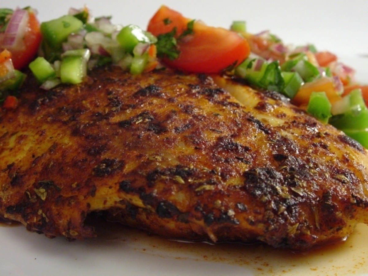 Blackened Catfish With Salsa Fresca With Cilantro