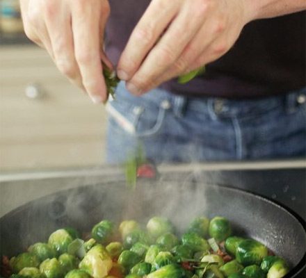 Brussels sprouts with pancetta