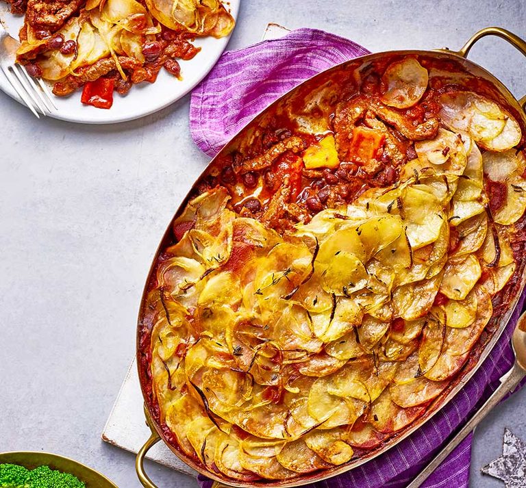 Spicy Beef and Black Bean Pie