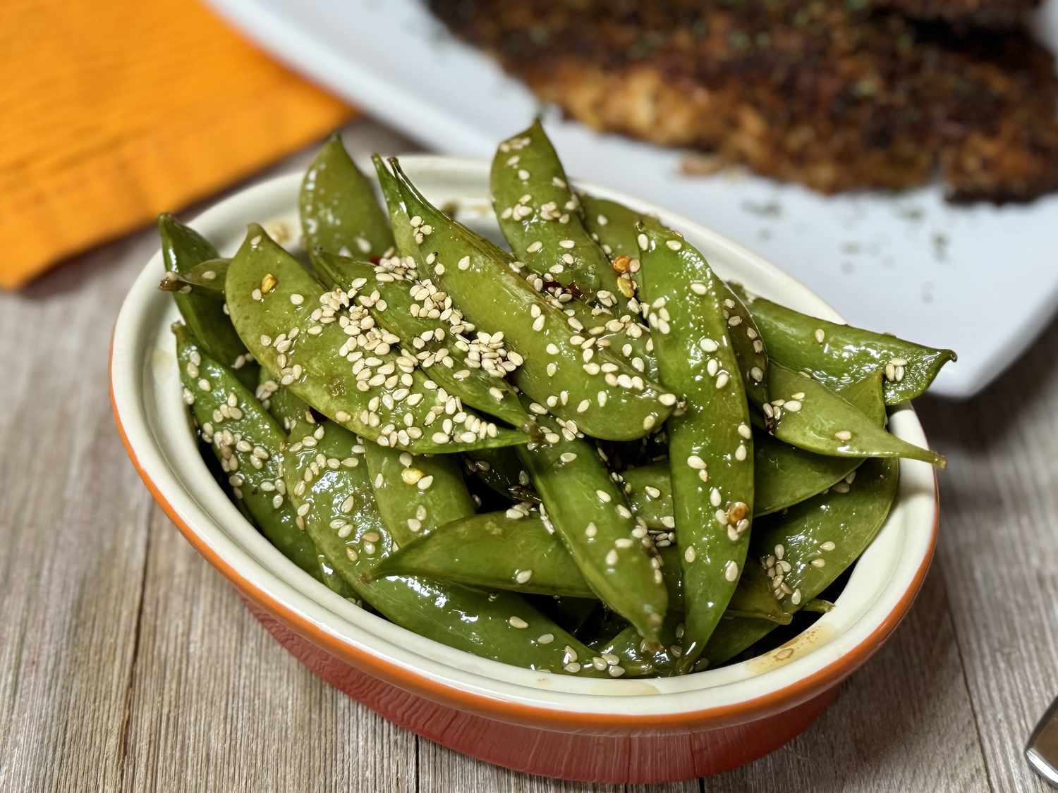 Asian Sugar Snap Pea Appetizer