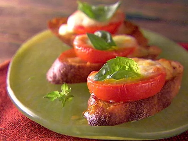 Caprese with olives on toast