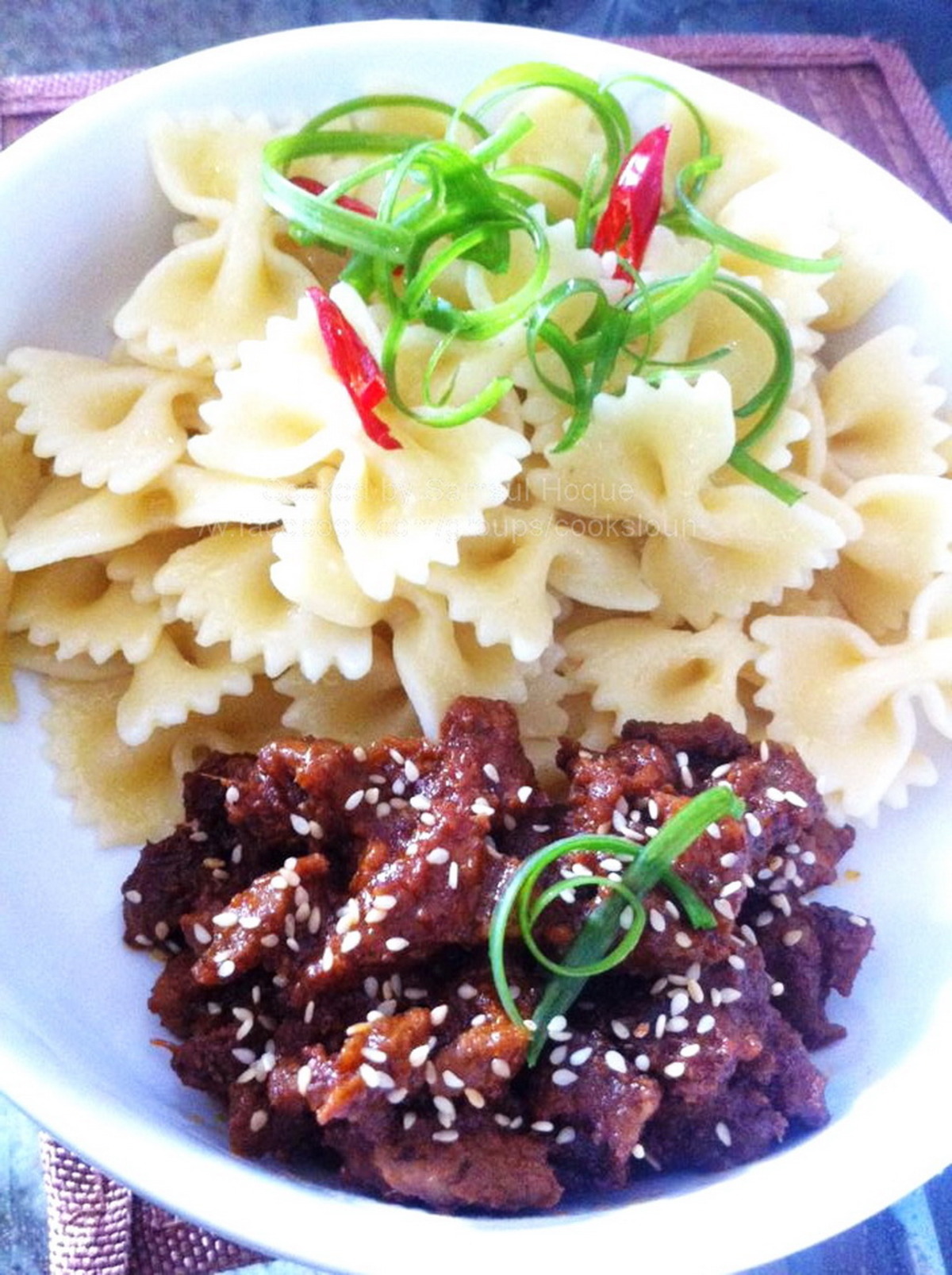 Spicy Beef With Farfelle