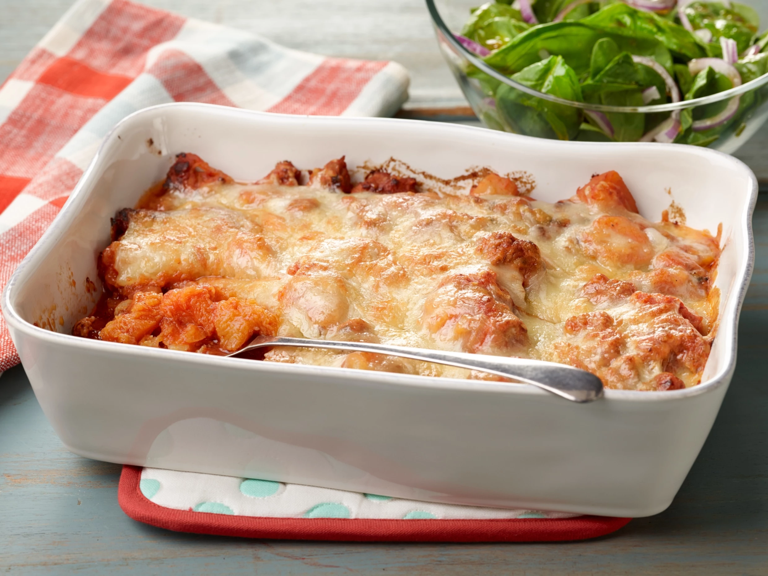 Cheesy Sausage and Butternut Squash Casserole