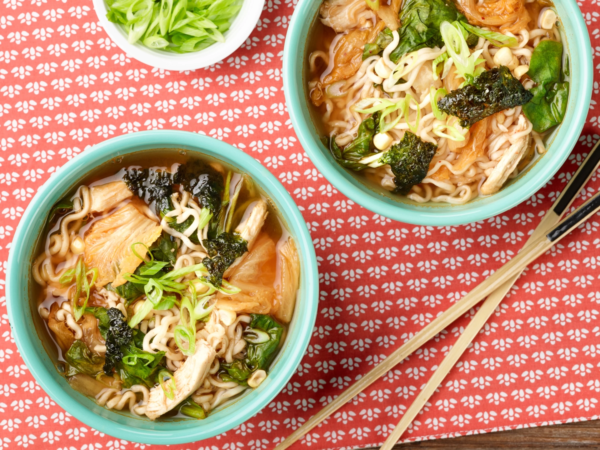 10-Minute Chicken, Corn and Kimchi Ramen Noodles