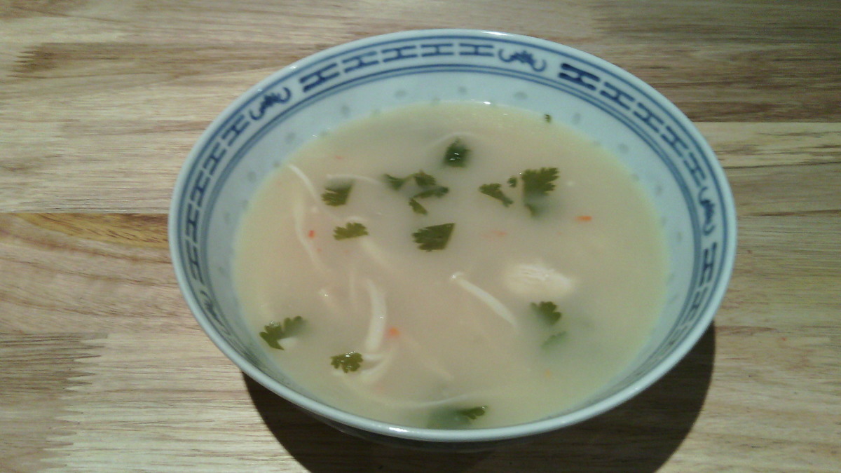 Spicy Chicken Soup With Hints of Lemongrass and Coconut Milk