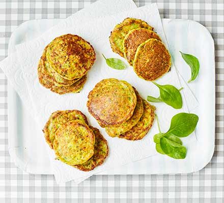 Sweetcorn and Spinach Fritters for Toddlers