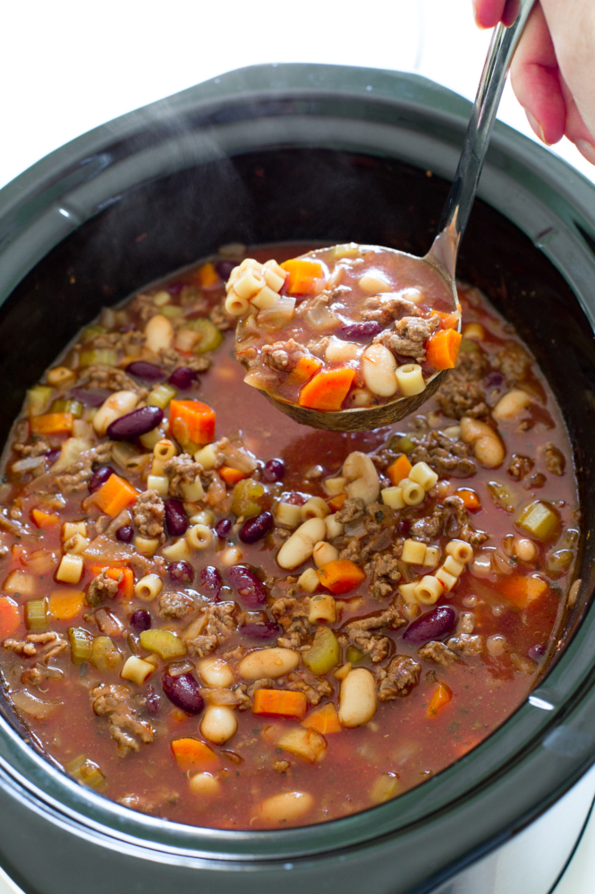 Slow Cooker Pasta E Fagioli