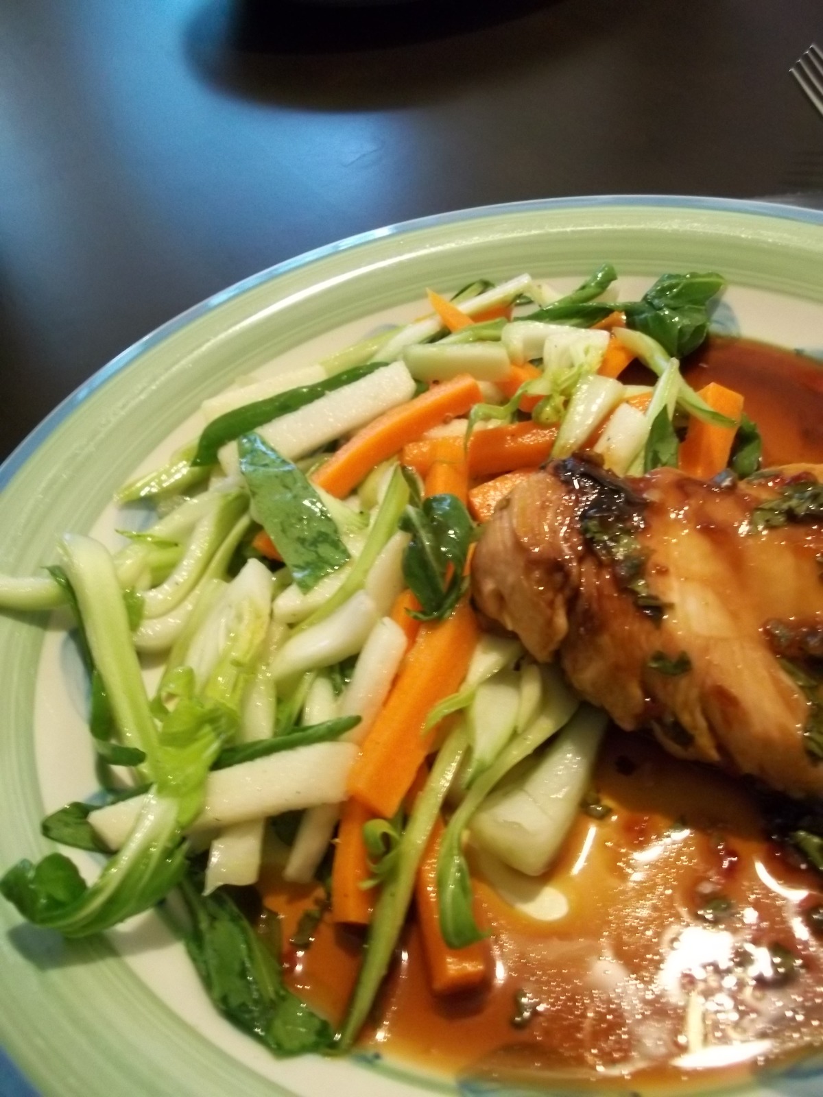 Bok Choy, Carrot and Apple Slaw