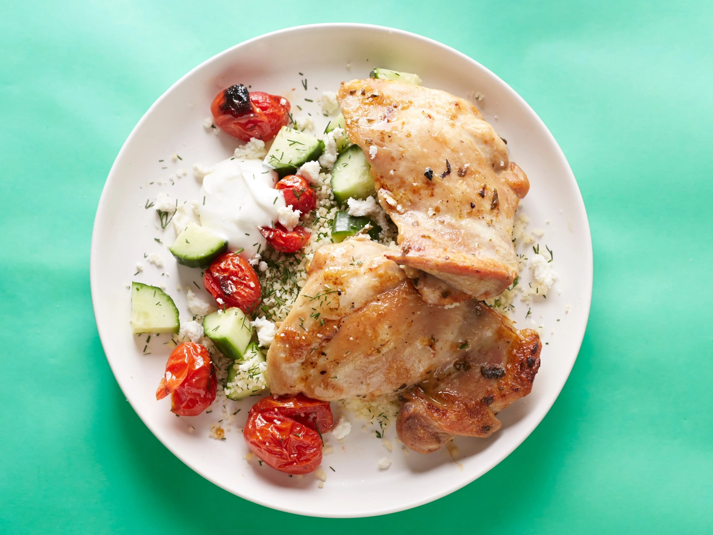 20-Minute Chicken Thighs and Couscous with Dill