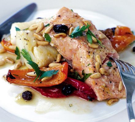 Zesty roast salmon & cod