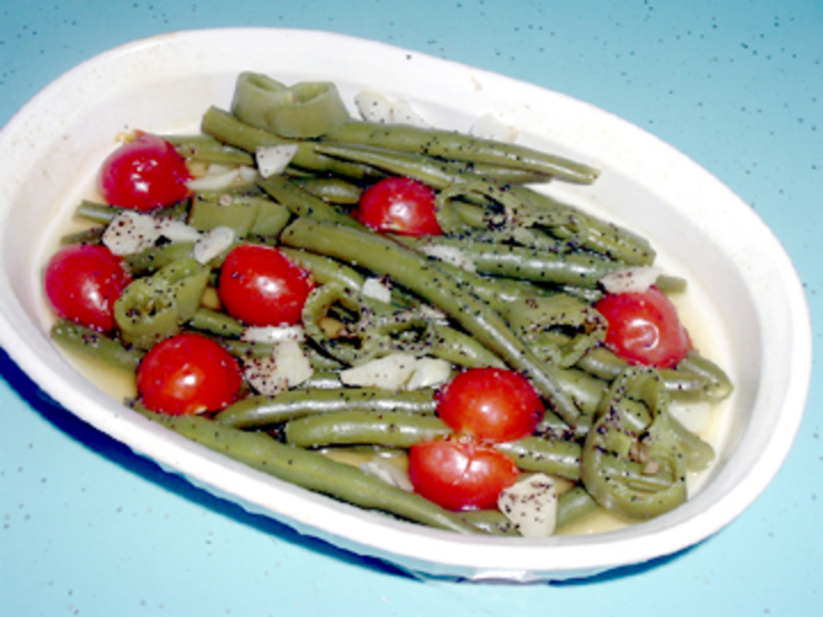 Green Bean, Tomato & Anaheim Peppers
