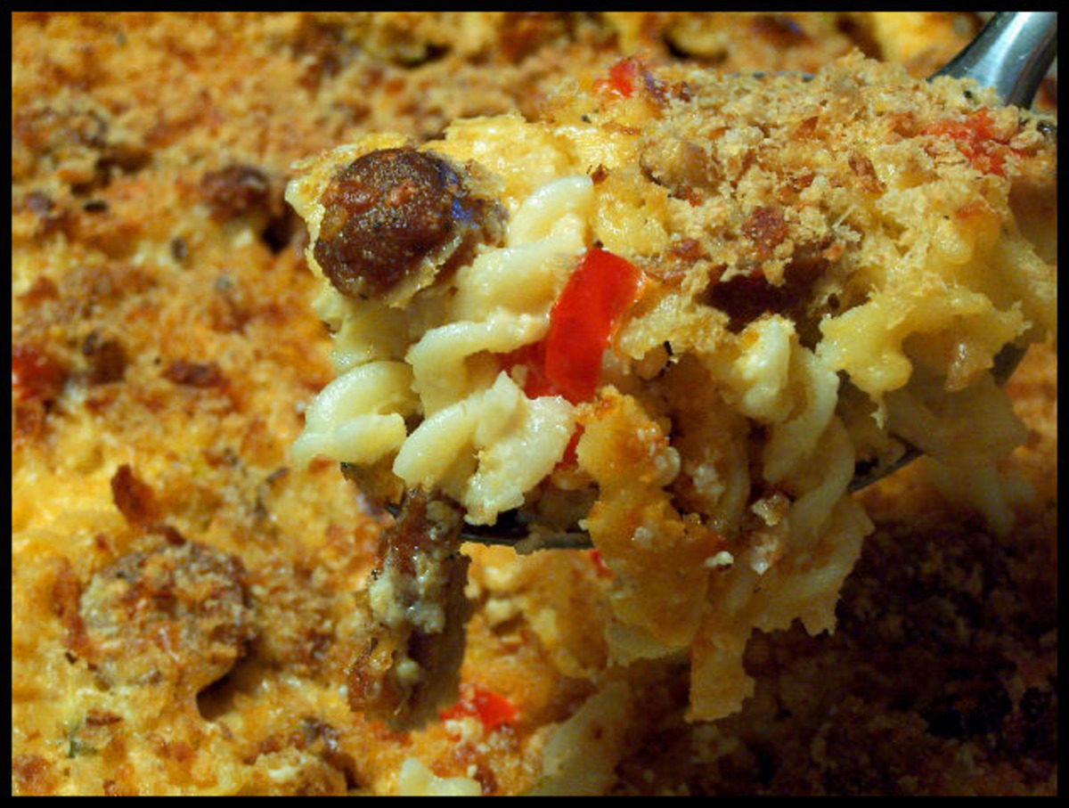 Cheesy Sausage and Pasta Bake